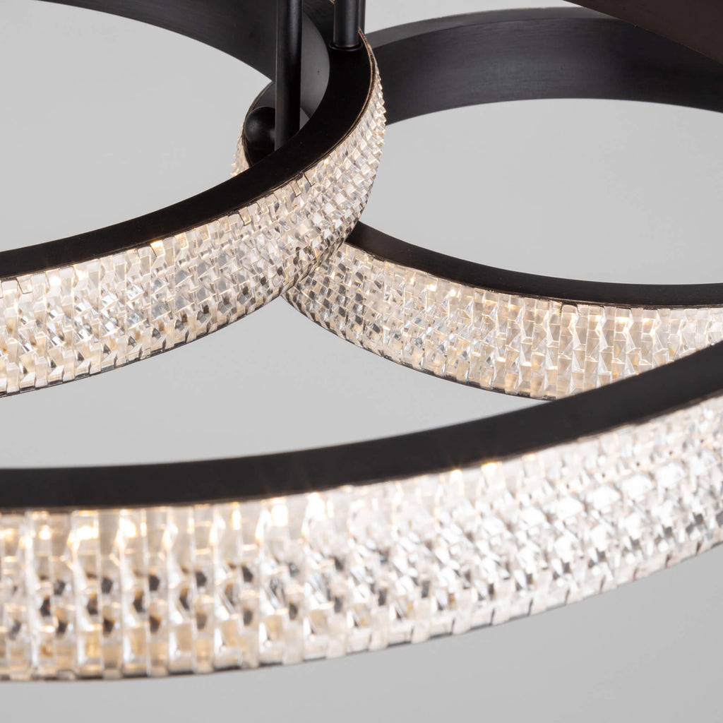 ARTCRAFT NOVA LED FLUSH MOUNT BLACK AC6715BK