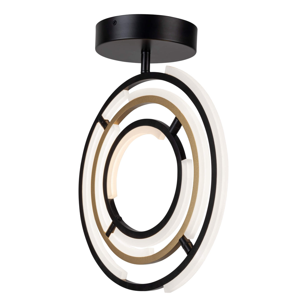 ARTCRAFT TRILOGY LED SEMI-FLUSH MOUNT AC6745BB