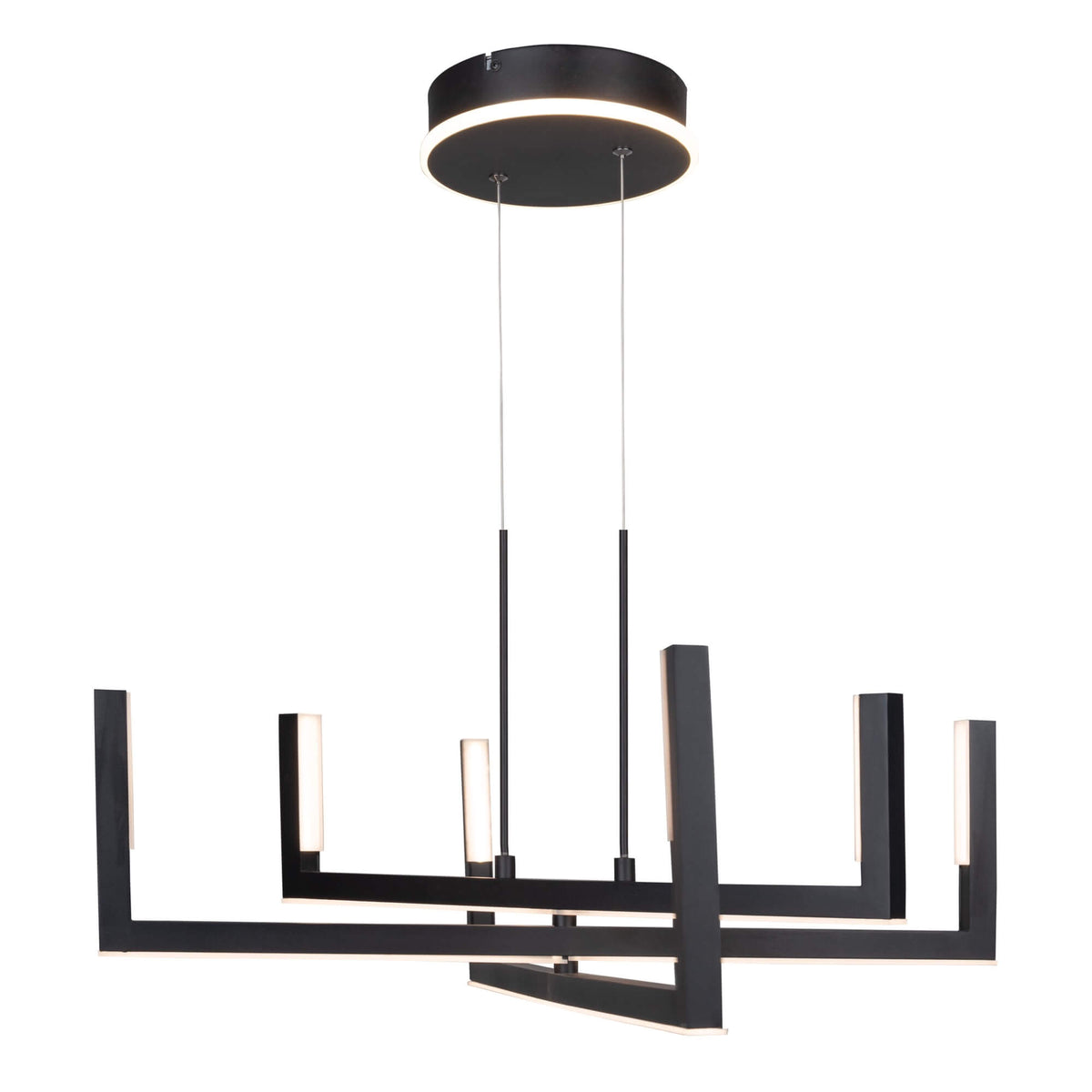 ARTCRAFT SILICON VALLEY 6 LIGHT LED CHANDELIER  AC6776BK