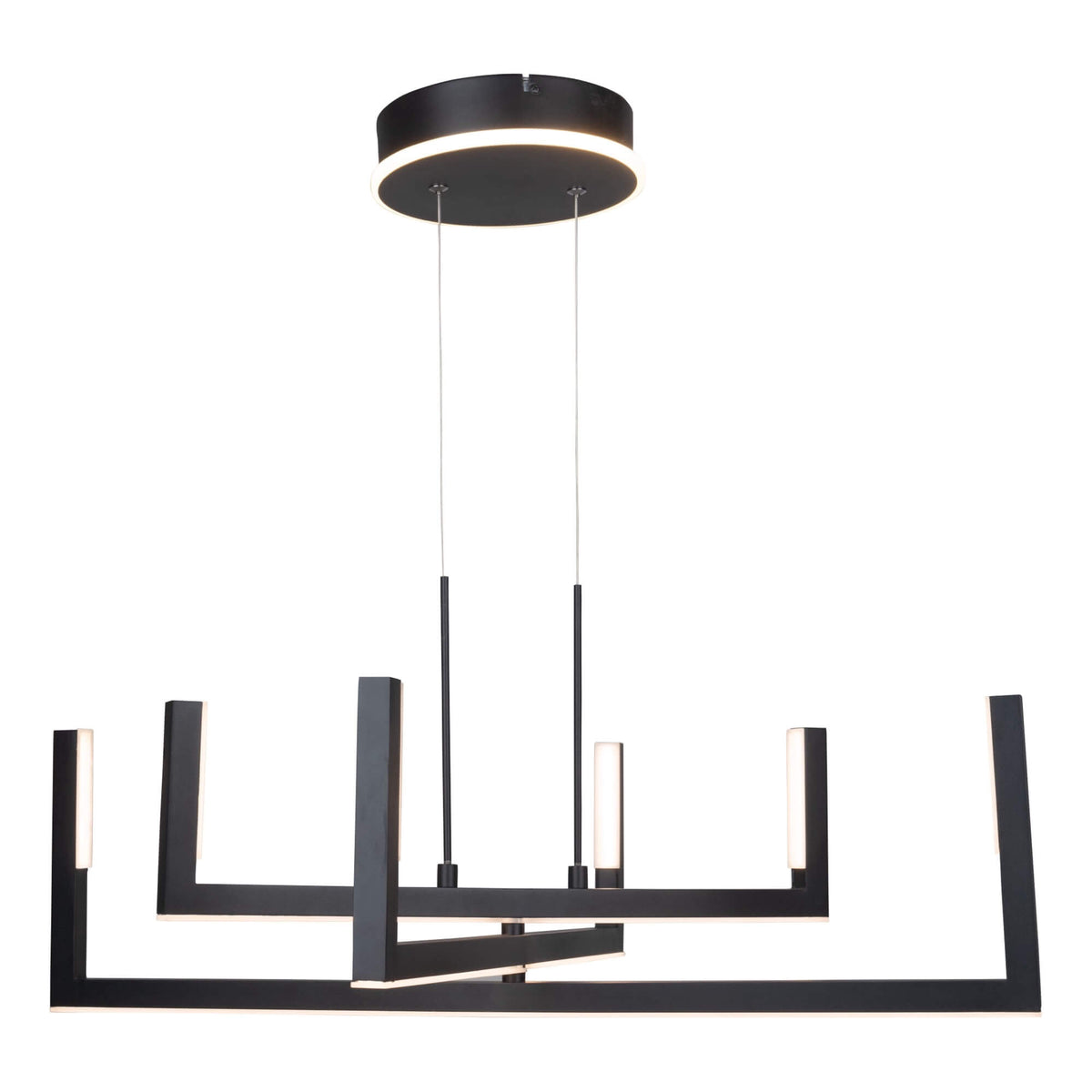 ARTCRAFT SILICON VALLEY 6 LIGHT LED CHANDELIER  AC6776BK