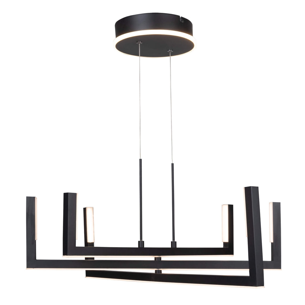 ARTCRAFT SILICON VALLEY 6 LIGHT LED CHANDELIER  AC6776BK