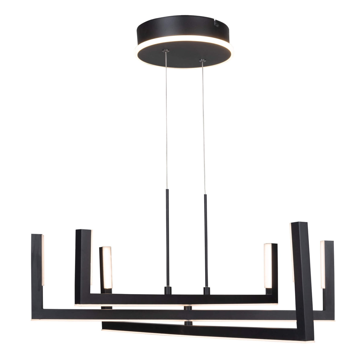 ARTCRAFT SILICON VALLEY 6 LIGHT LED CHANDELIER  AC6776BK