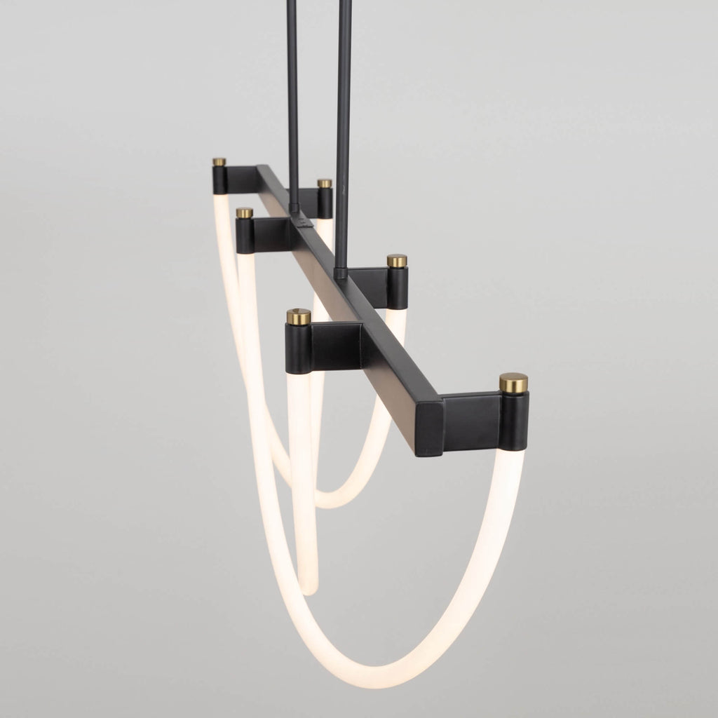 ARTCRAFT CASCATA LED LINEAR CHANDELIER AC6813BK