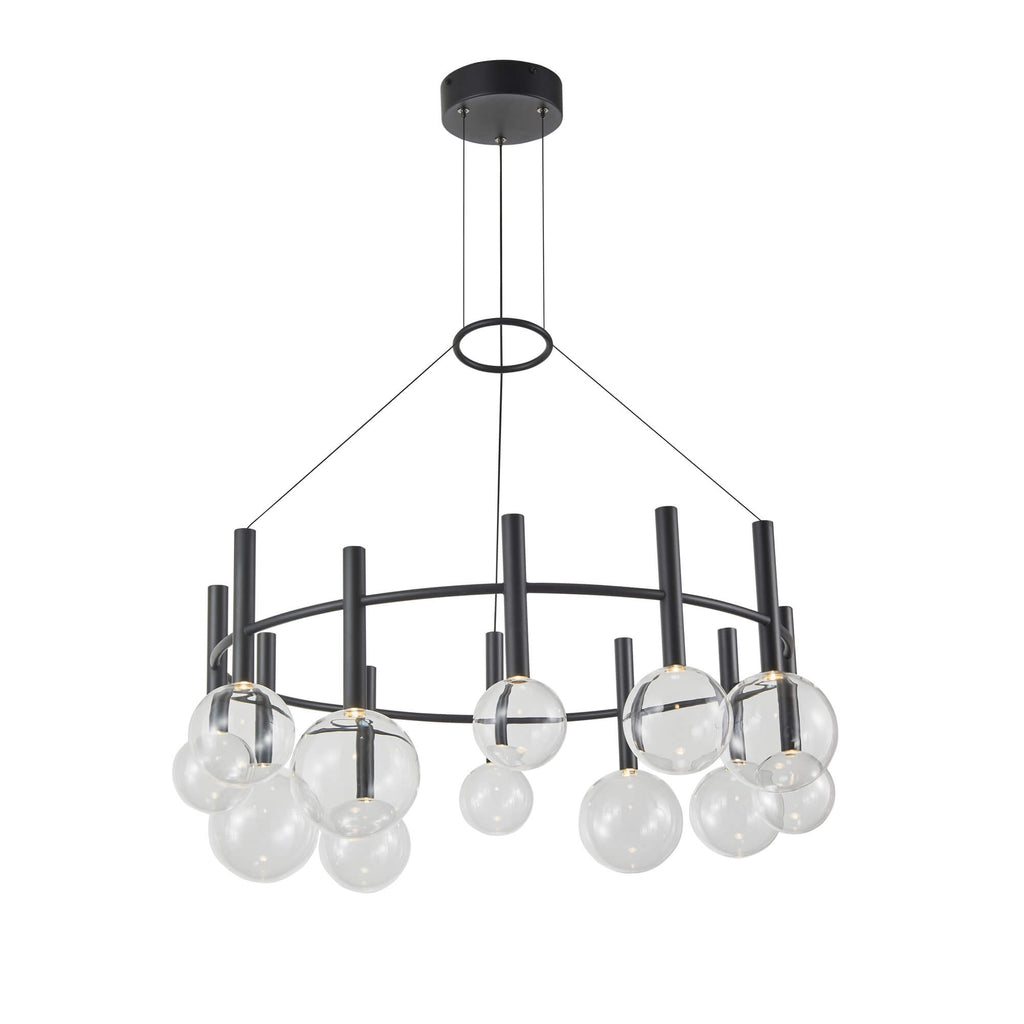 ARTCRAFT TERRA 12 LT CHANDELIER LED AC6852BK