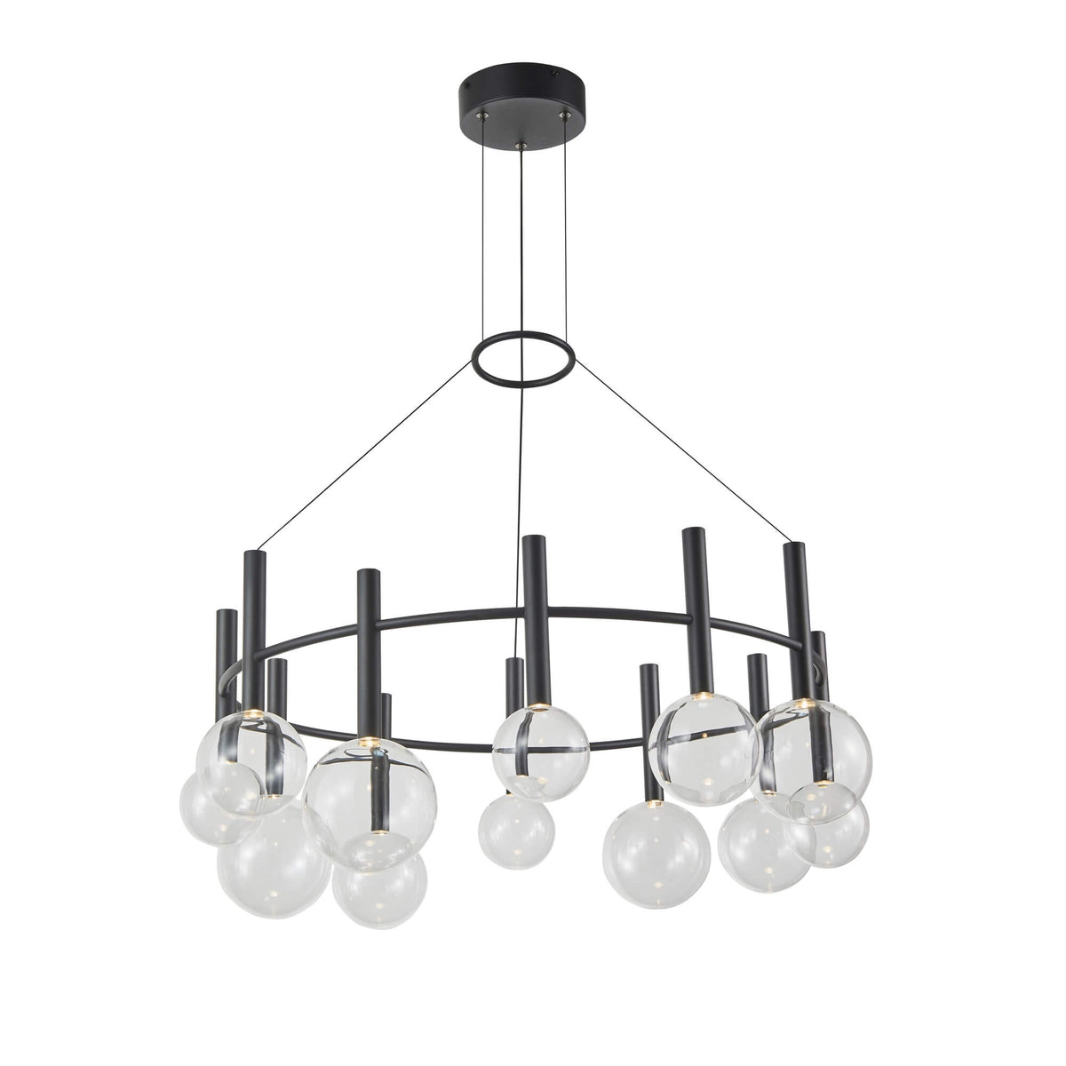 ARTCRAFT TERRA 12 LT CHANDELIER LED AC6852BK