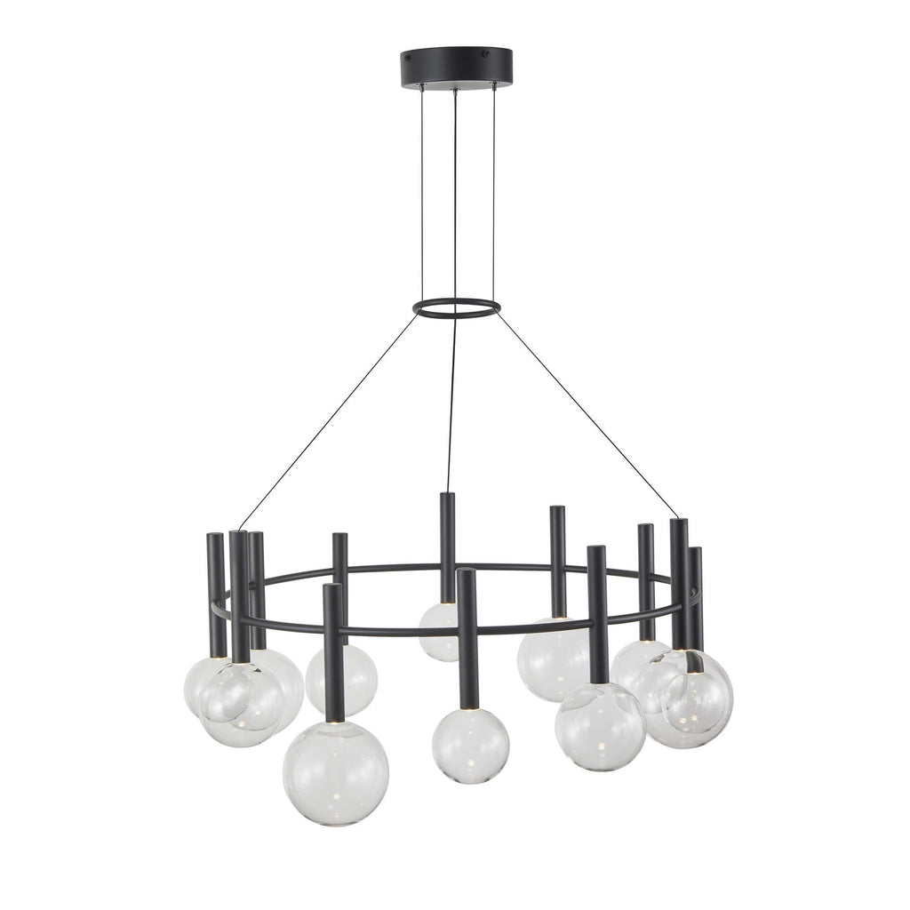 ARTCRAFT TERRA 12 LT CHANDELIER LED AC6852BK
