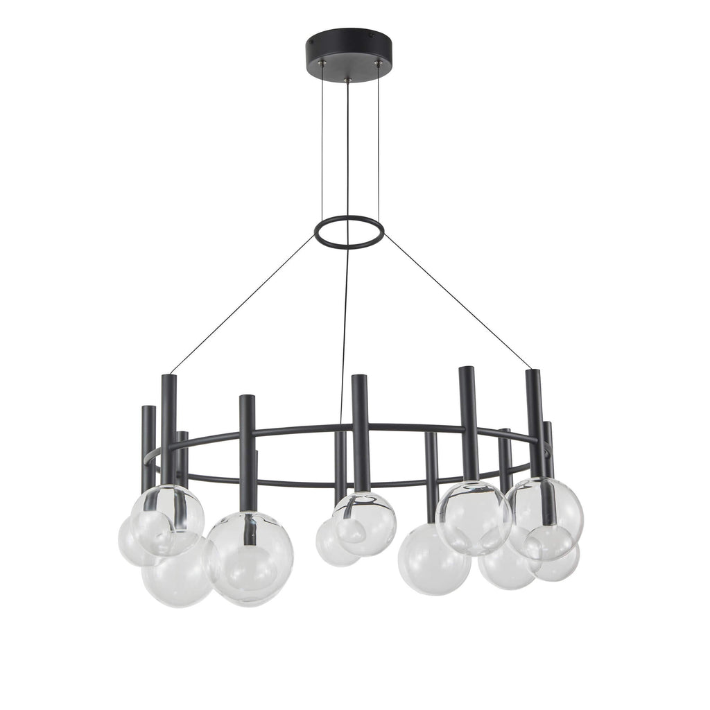 ARTCRAFT TERRA 12 LT CHANDELIER LED AC6852BK