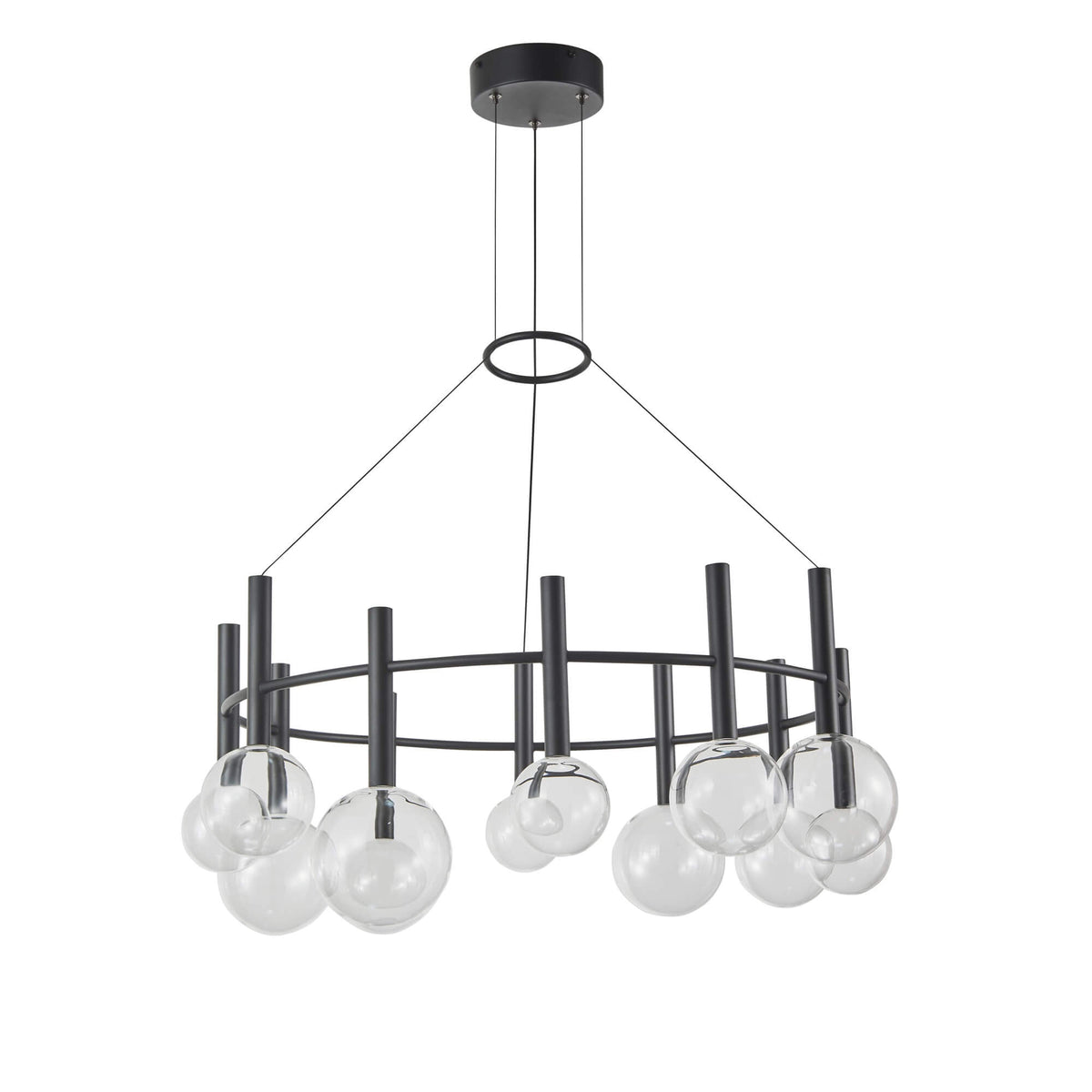 ARTCRAFT TERRA 12 LT CHANDELIER LED AC6852BK