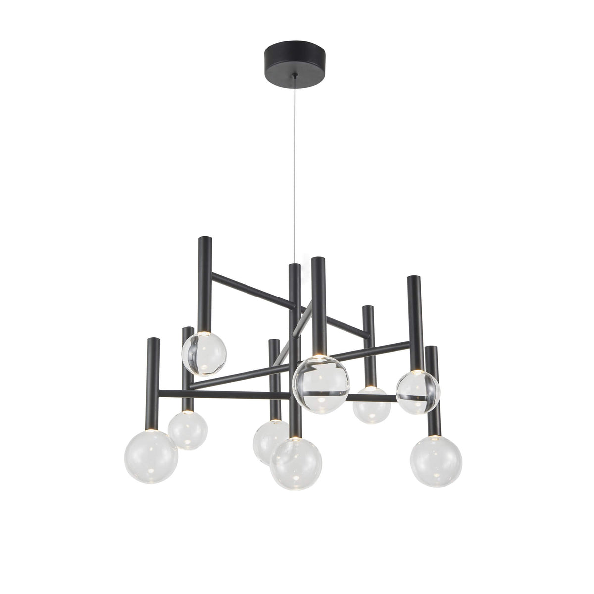 ARTCRAFT TERRA 9 LT CHANDELIER LED AC6859BK
