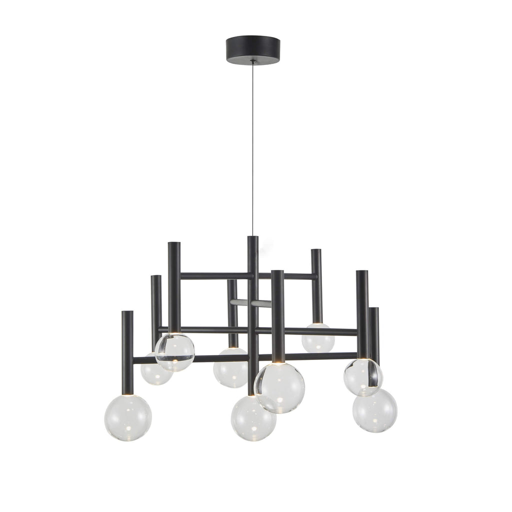 ARTCRAFT TERRA 9 LT CHANDELIER LED AC6859BK