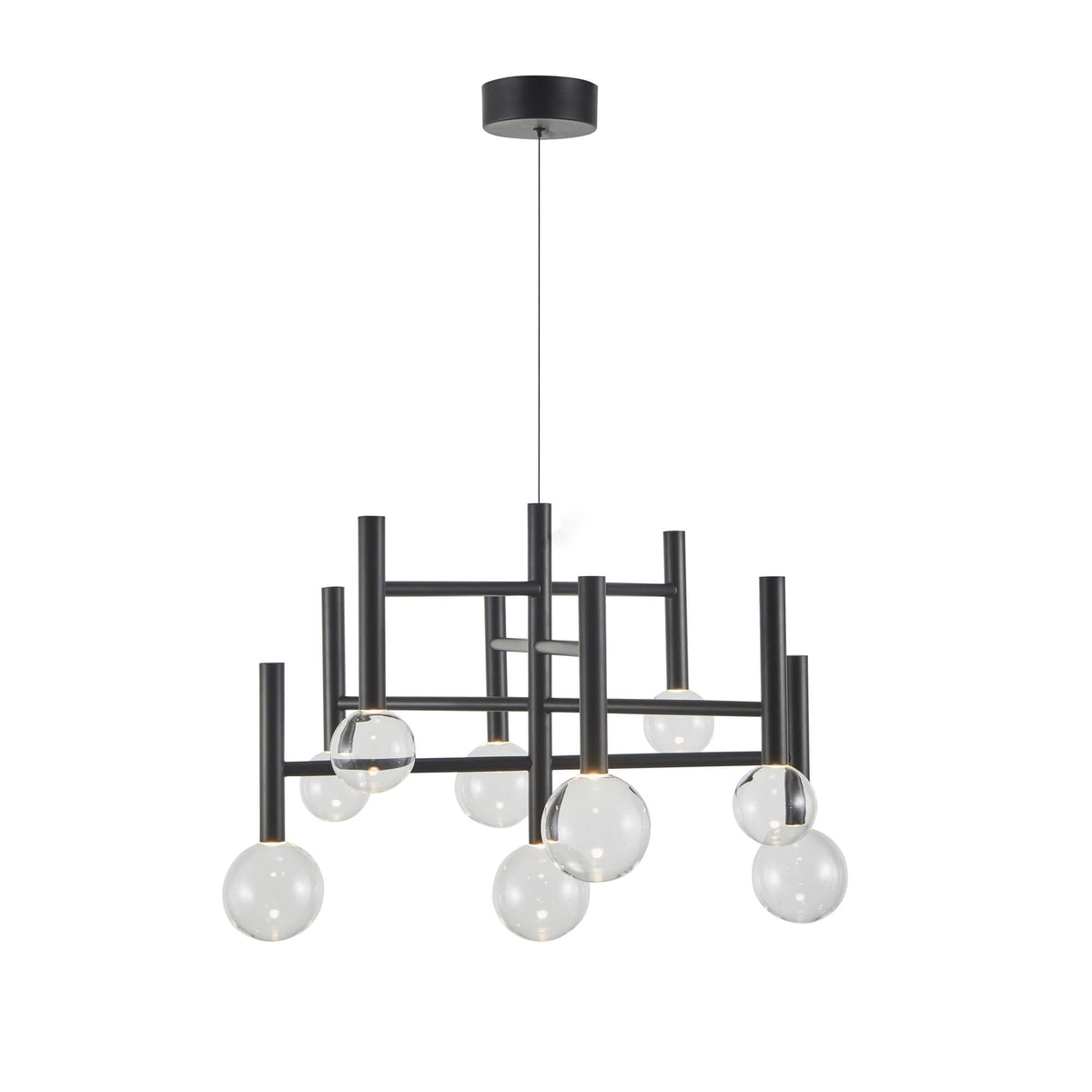 ARTCRAFT TERRA 9 LT CHANDELIER LED AC6859BK