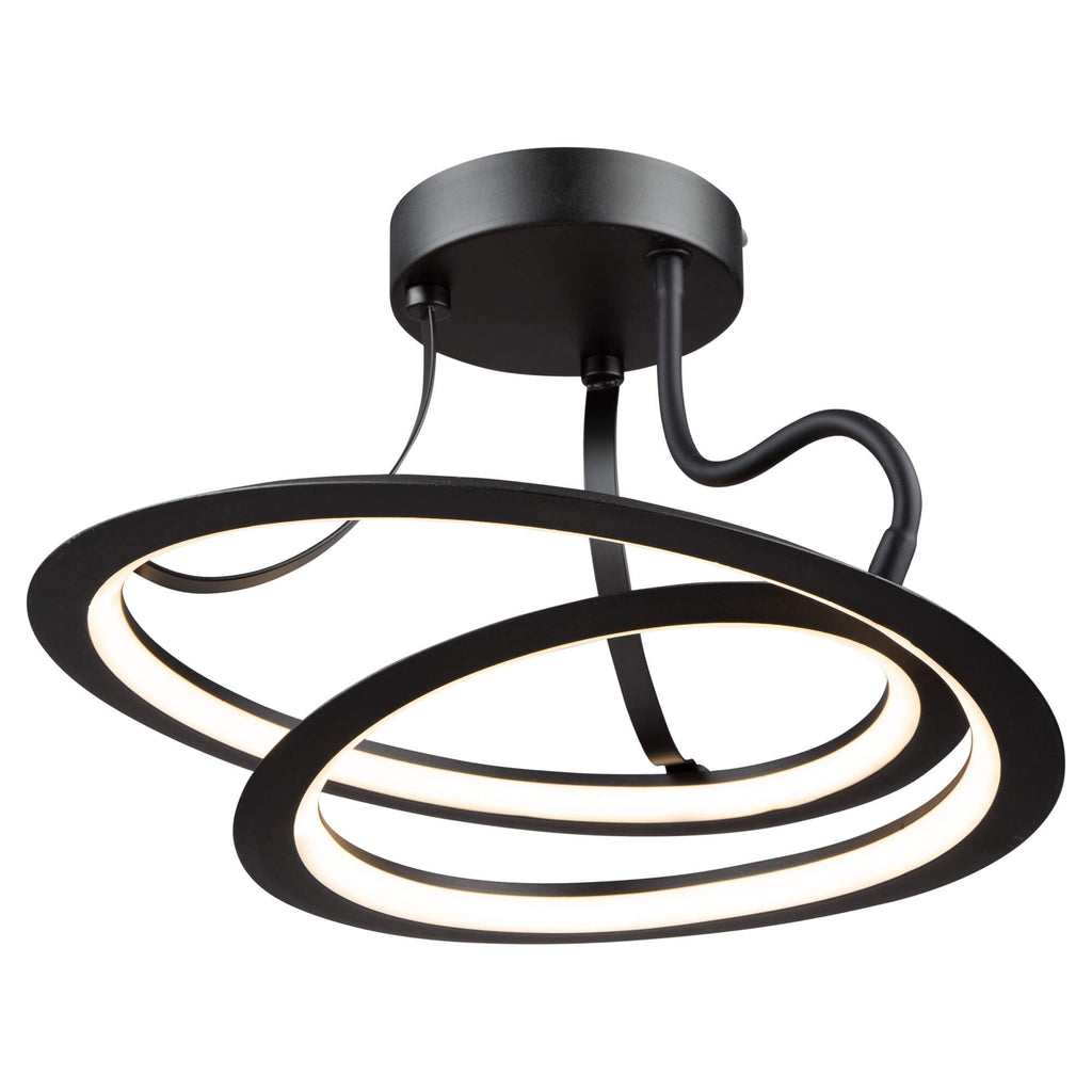 ARTCRAFT ARA COLLECTION SEMI FLUSH BLACK AC7676BK