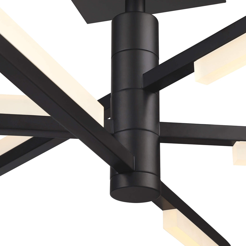 ARTCRAFT STIX 6 LIGHT SEMI-FLUSH MOUNT AC7706BK