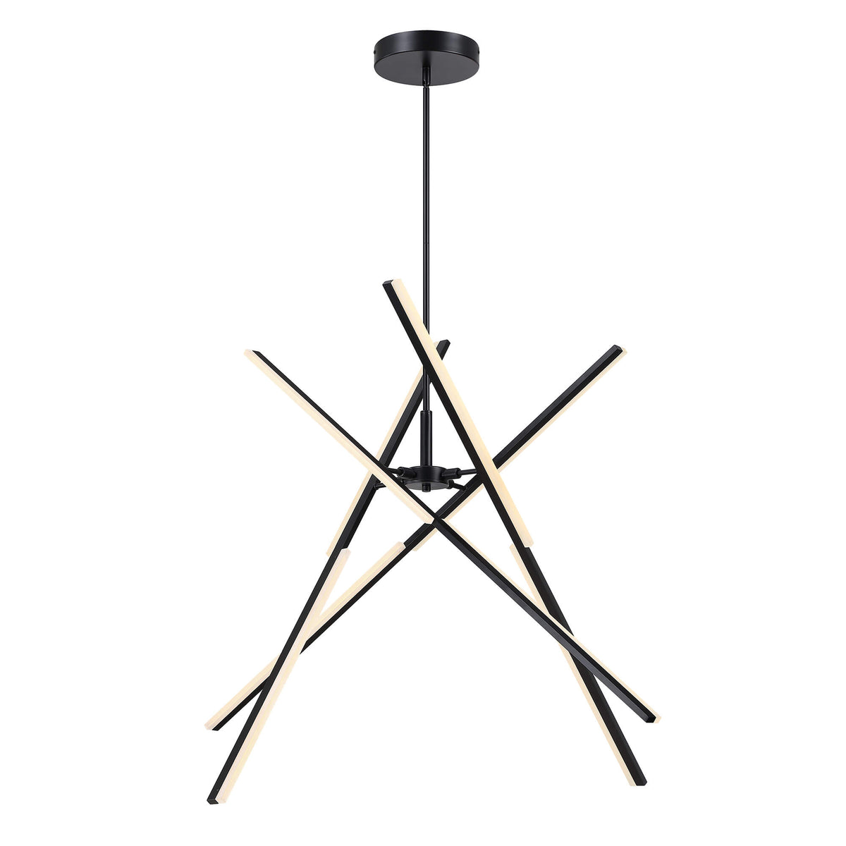 ARTCRAFT STIX 8 LIGHT LED BLACK CHANDELIER AC7709BK