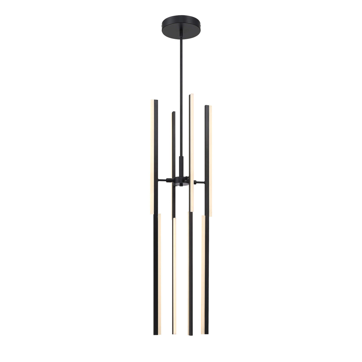 ARTCRAFT STIX 8 LIGHT LED BLACK CHANDELIER AC7709BK