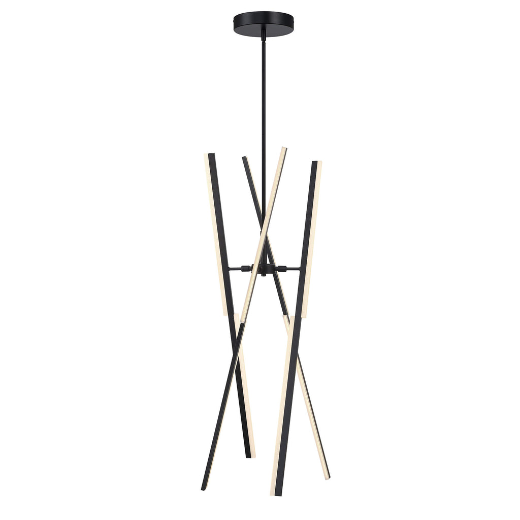 ARTCRAFT STIX 8 LIGHT LED BLACK CHANDELIER AC7709BK
