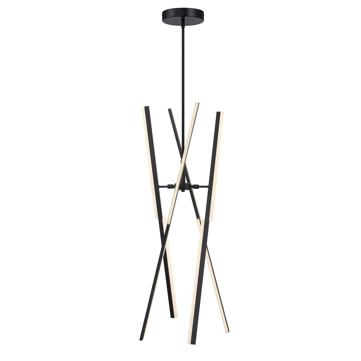 ARTCRAFT STIX 8 LIGHT LED BLACK CHANDELIER AC7709BK