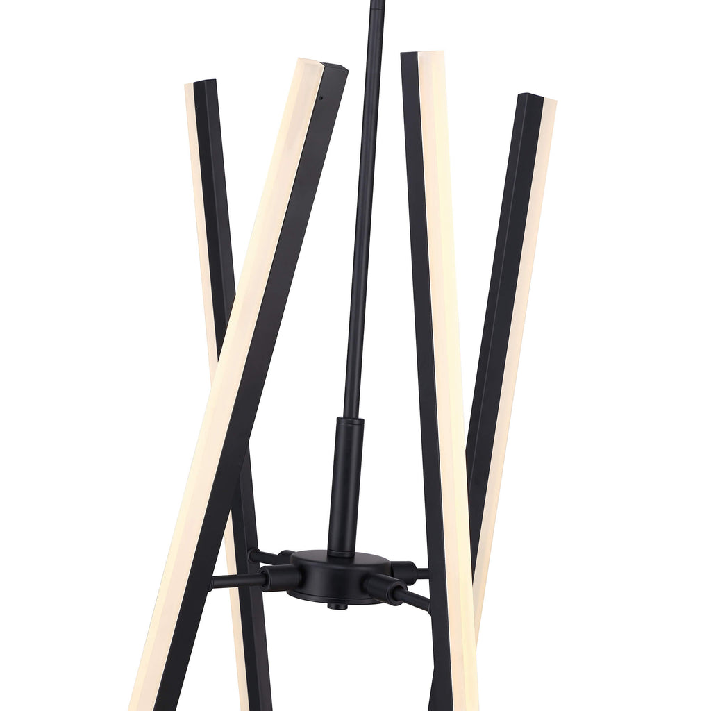 ARTCRAFT STIX 8 LIGHT LED BLACK CHANDELIER AC7709BK