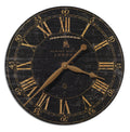 Uttermost Bond Street 18" Black Wall Clock 06029