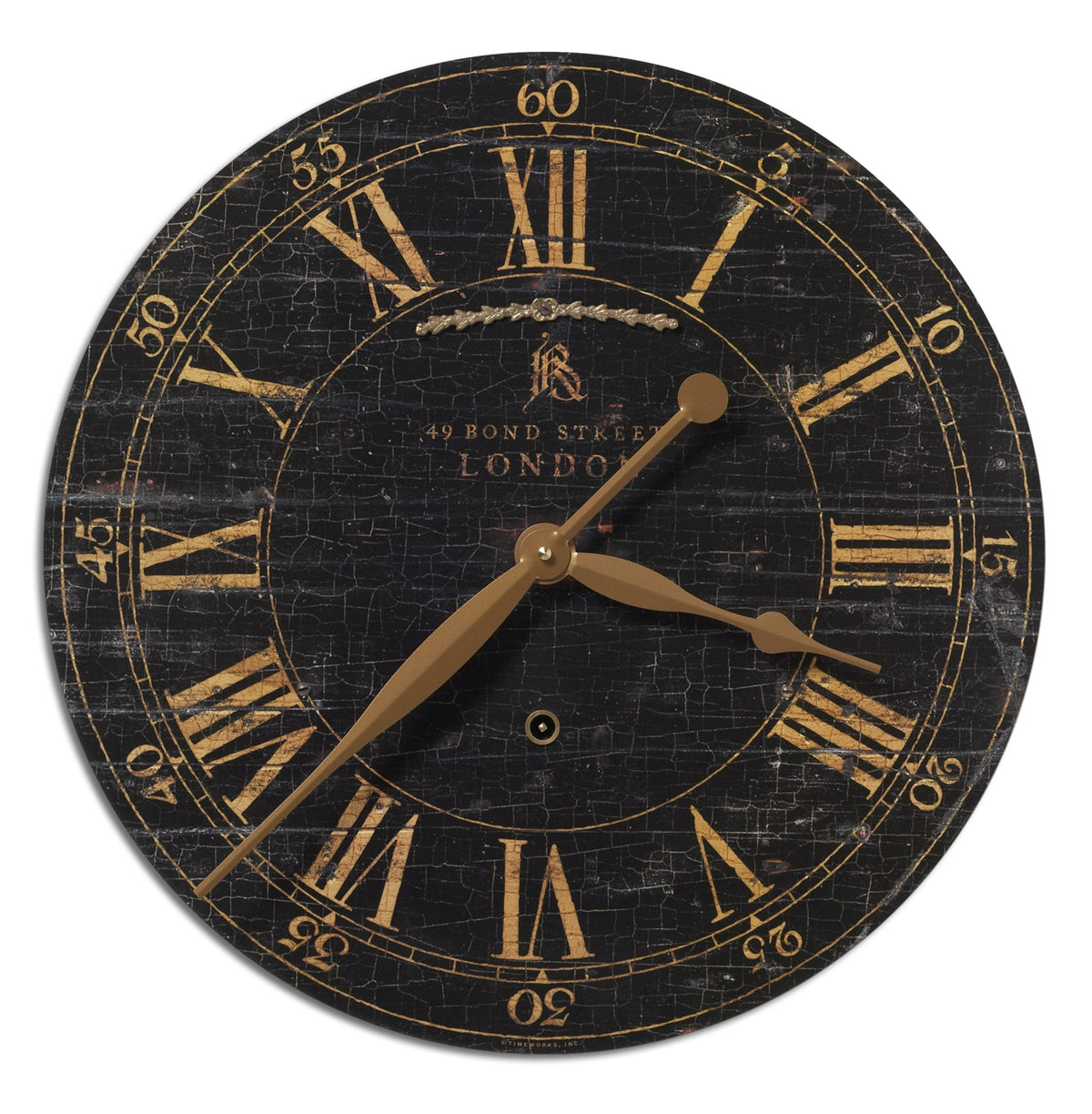 Uttermost Bond Street 18" Black Wall Clock 06029