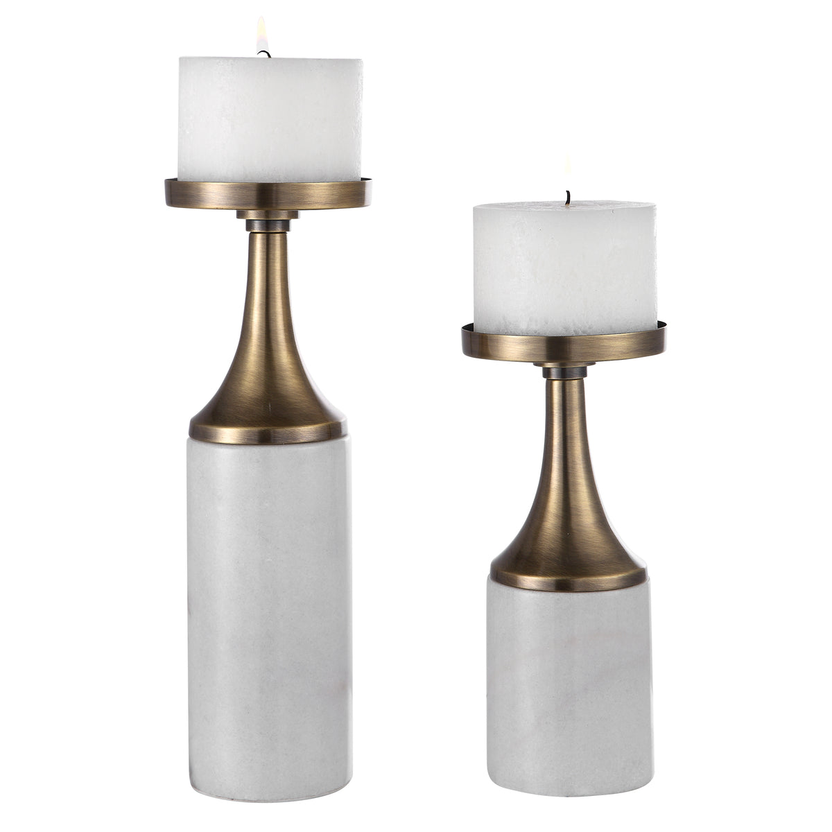 Uttermost Castiel Marble Candleholders Set/2 17546