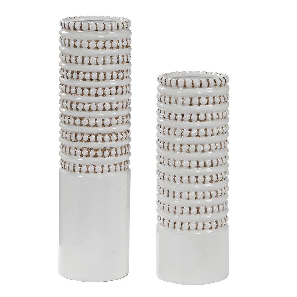 Uttermost Angelou White Vases Set/2 17570