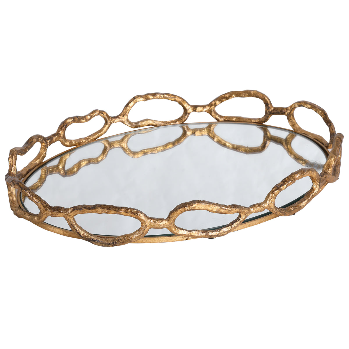 Uttermost Cable Chain Mirrored Tray 17837