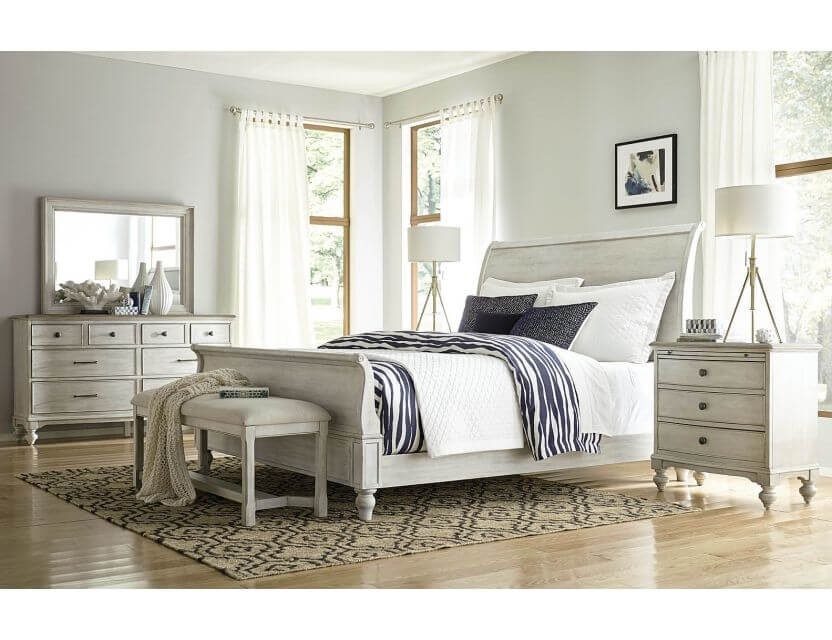 AMERICAN DREW LITCHFIELD HANOVER SLEIGH KING BED 750-316R