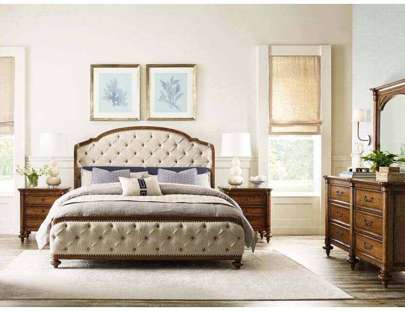 AMERICAN DREW BERKSHIRE KING GLENDALE UPH SHELTER BED 011-316R