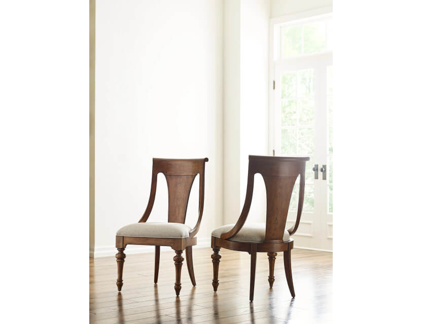 AMERICAN DREW BERKSHIRE SLING BACK SIDE CHAIR 011-622 SET OF TWO
