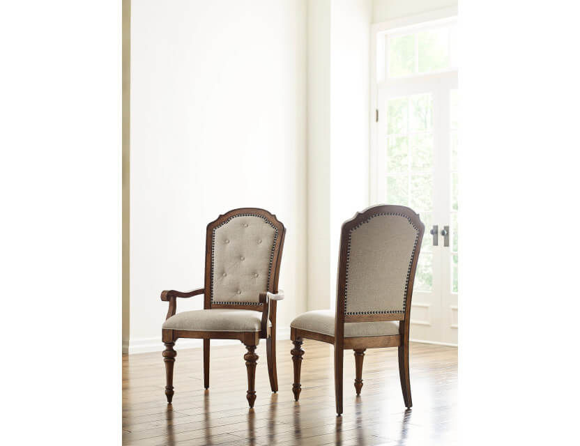AMERICAN DREW BERKSHIRE UPHOLSTERED BACK ARM CHAIR 011-637 SET OF TWO