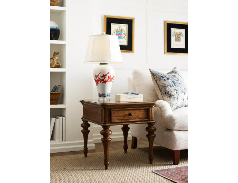 AMERICAN DREW BERKSHIRE PEARSON RECTANGULAR DRAWER END TABLE 011-915