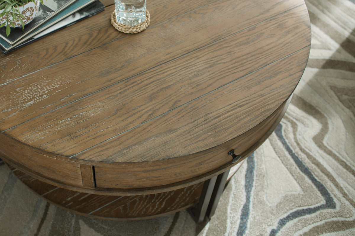 HAMMARY SADDLETREE-HAMILTON ROUND CHAIRSIDE TABLE 954-918
