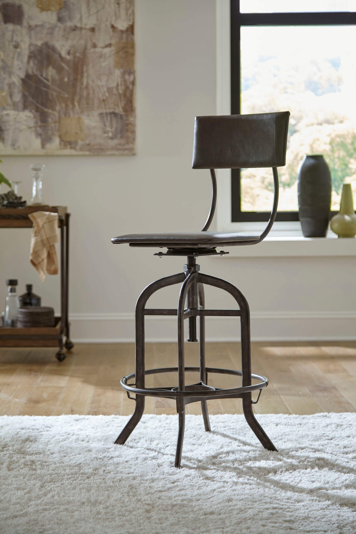 HAMMARY ROCCO ADJUSTABLE BAR STOOL 090-1107