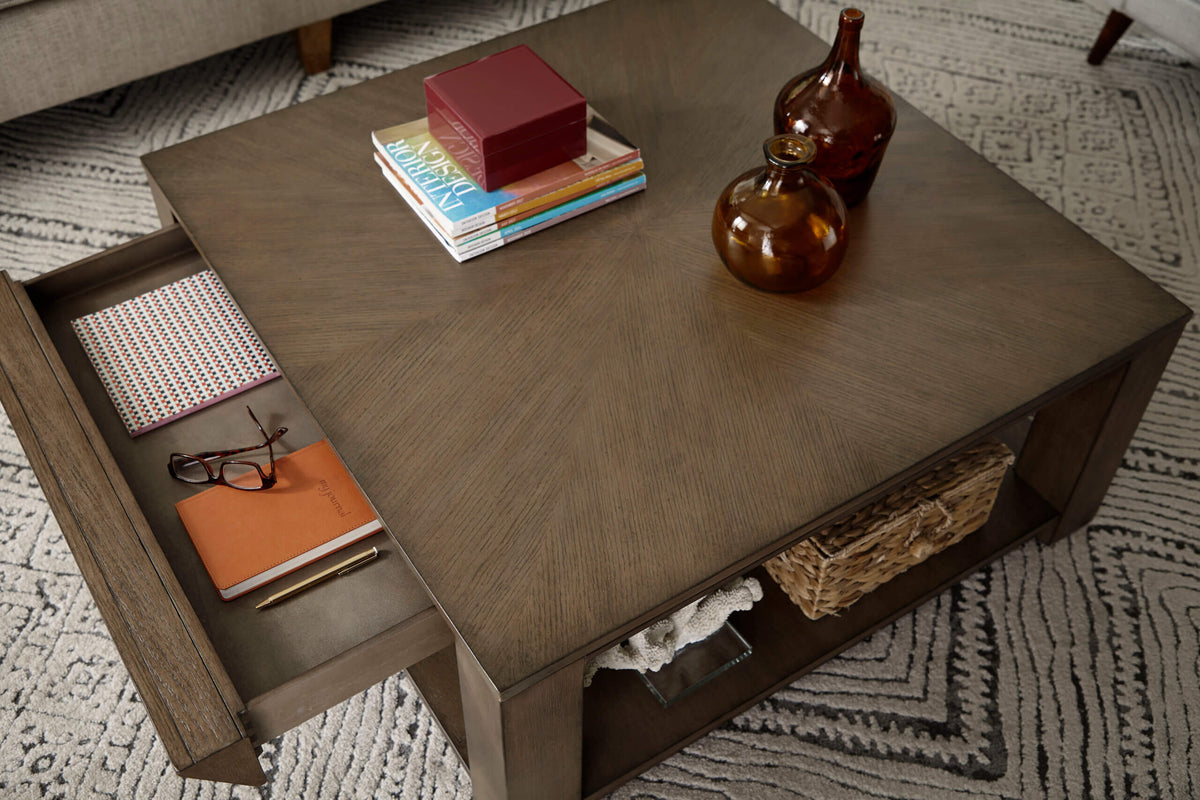 HAMMARY PAULSON SQUARE DRAWER COFFEE TABLE 087-912