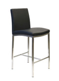 FURNISHINGS MATE ADAM COUNTER STOOL BLACK SET OF TWO BS 058-BL-SS