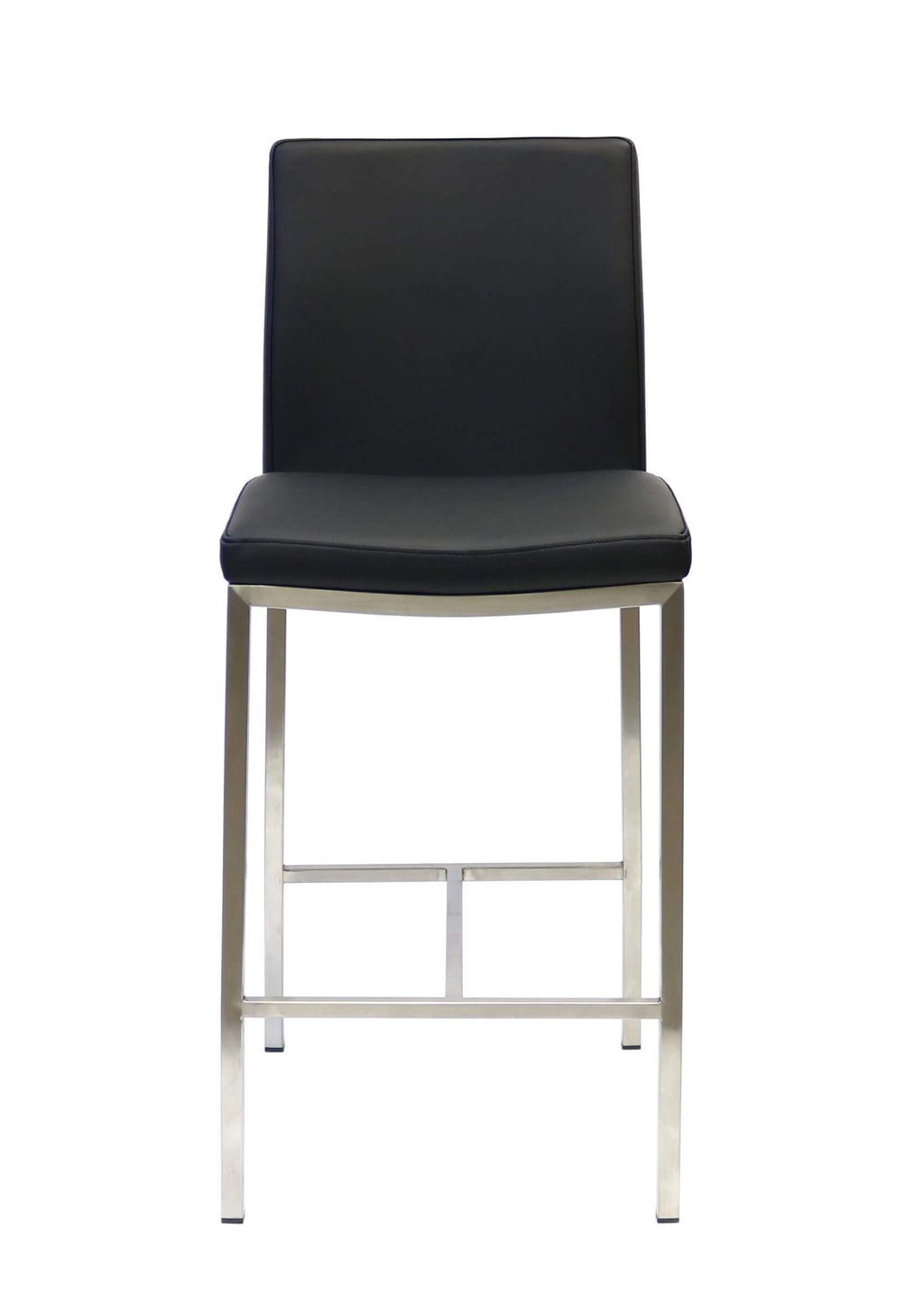 FURNISHINGS MATE ADAM COUNTER STOOL BLACK SET OF TWO BS 058-BL-SS