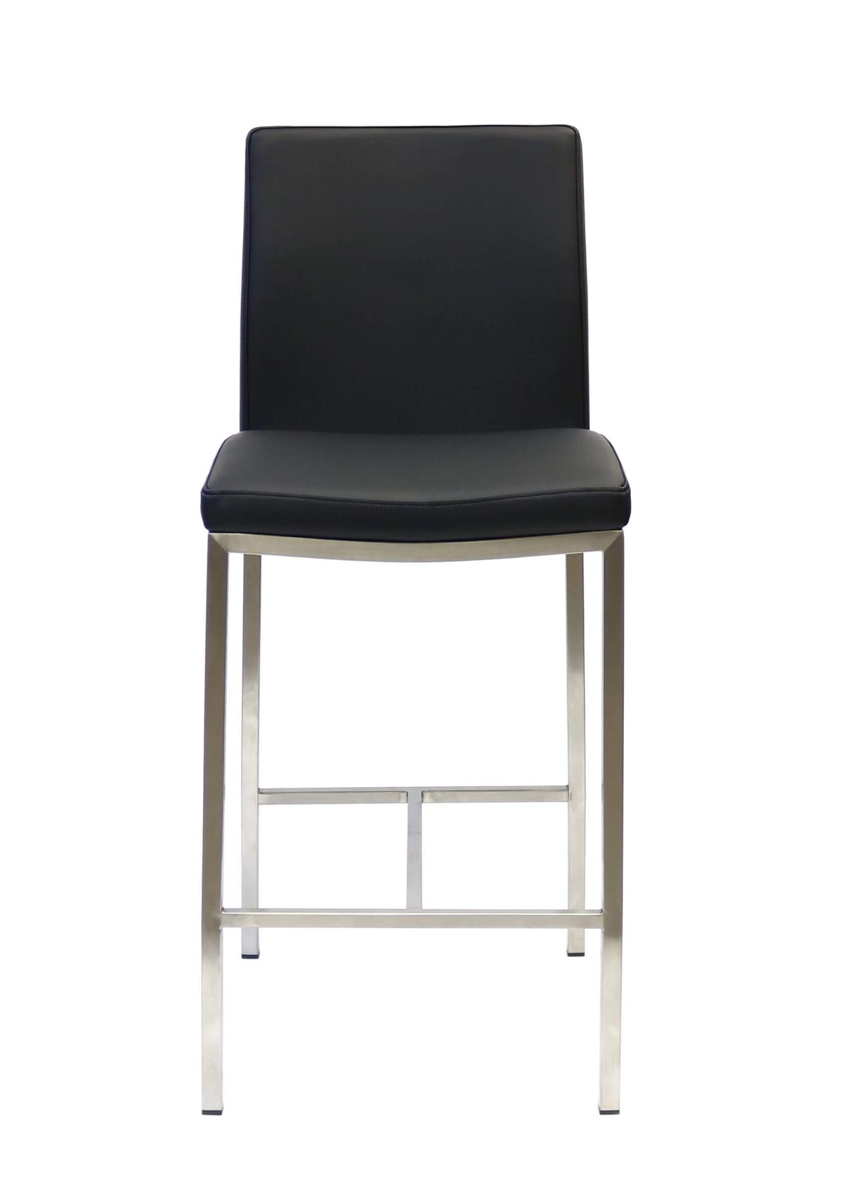 FURNISHINGS MATE ADAM COUNTER STOOL BLACK SET OF TWO BS 058-BL-SS