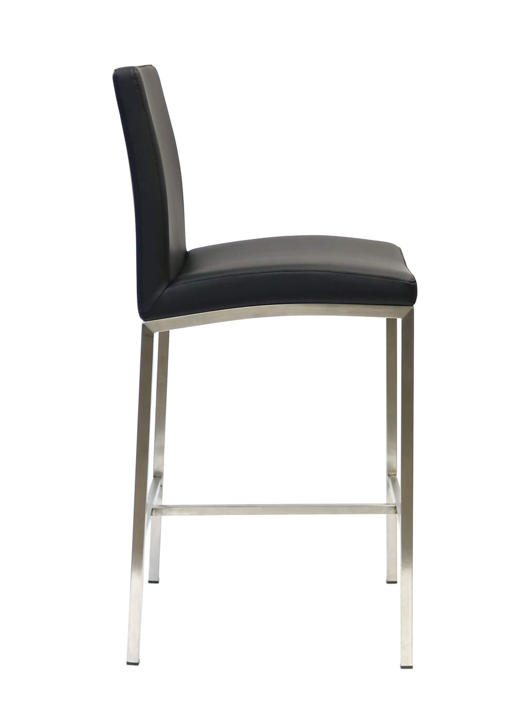 FURNISHINGS MATE ADAM COUNTER STOOL BLACK SET OF TWO BS 058-BL-SS