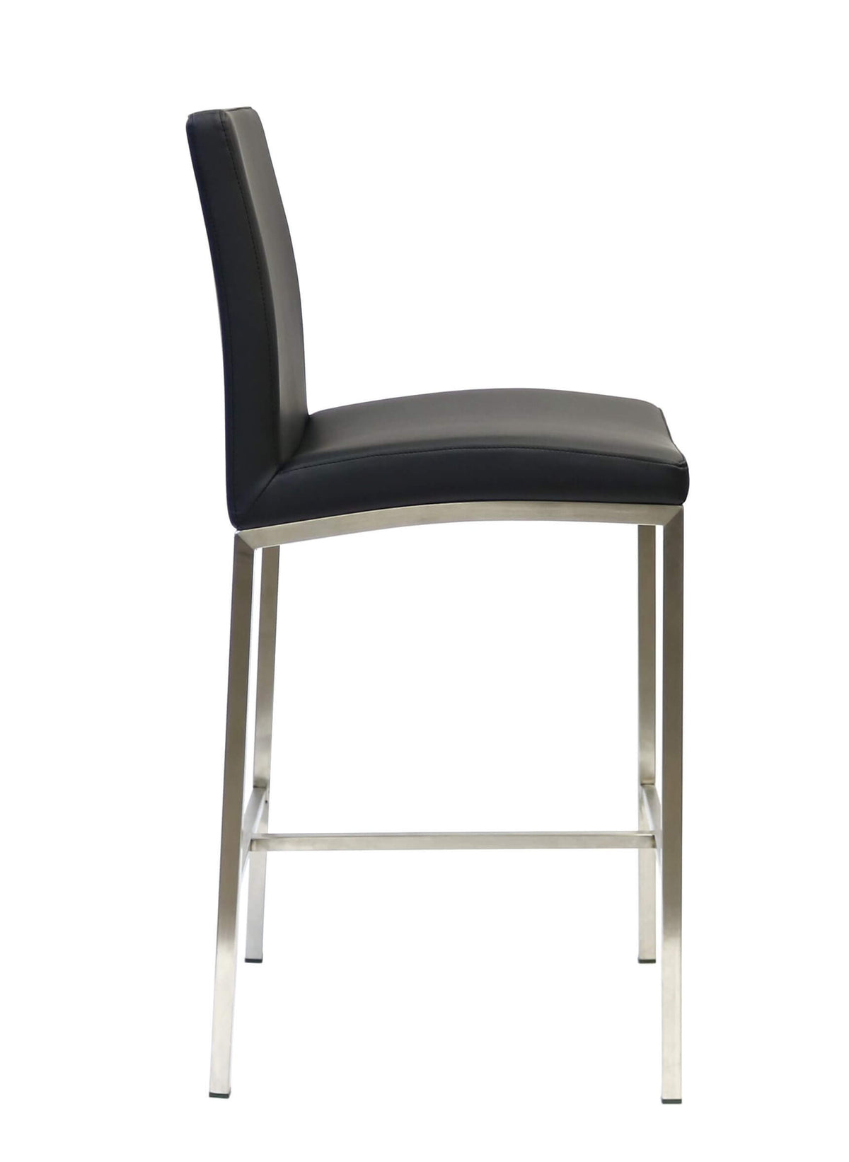 FURNISHINGS MATE ADAM COUNTER STOOL BLACK SET OF TWO BS 058-BL-SS