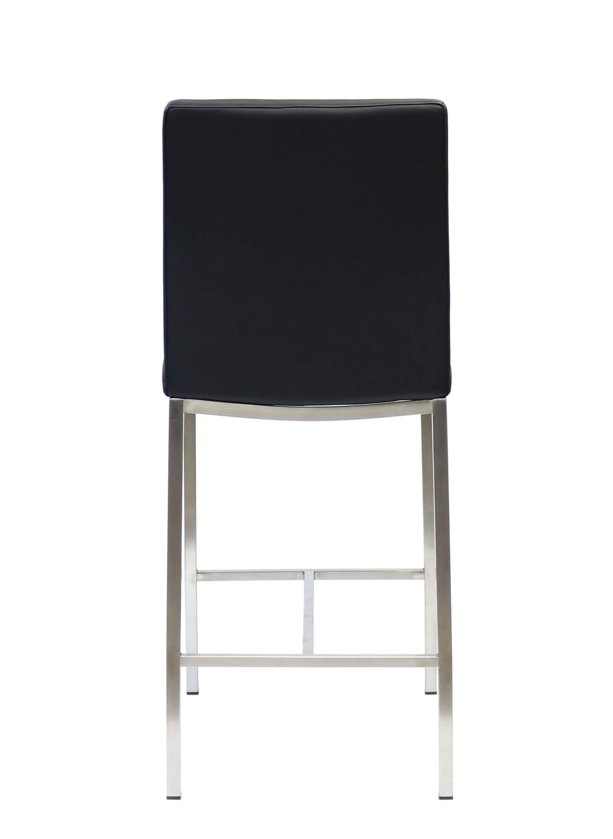 FURNISHINGS MATE ADAM COUNTER STOOL BLACK SET OF TWO BS 058-BL-SS