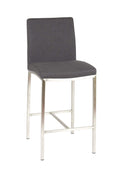 FURNISHINGS MATE ADAM BAR STOOL GRAPHITE SET OF TWO BS 058A-GP-SS