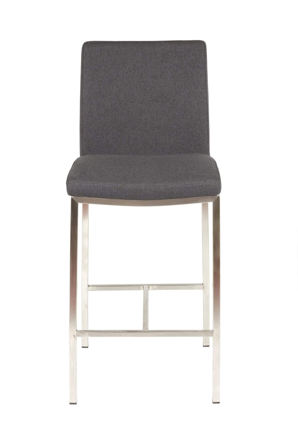 FURNISHINGS MATE ADAM BAR STOOL GRAPHITE SET OF TWO BS 058A-GP-SS