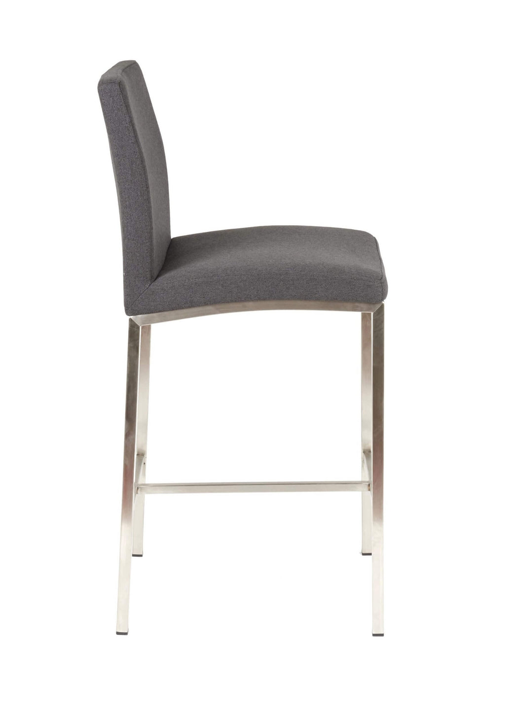 FURNISHINGS MATE ADAM BAR STOOL GRAPHITE SET OF TWO BS 058A-GP-SS