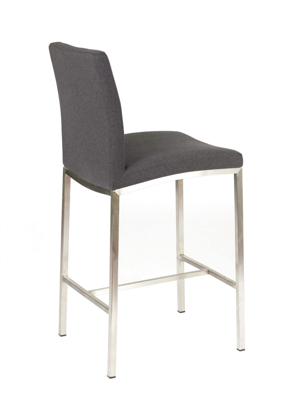 FURNISHINGS MATE ADAM BAR STOOL GRAPHITE SET OF TWO BS 058A-GP-SS
