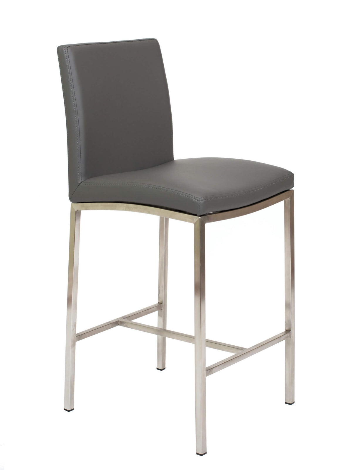 FURNISHINGS MATE ADAM COUNTER STOOL GREY SET OF TWO BS 058-GR-SS