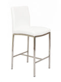 FURNISHINGS MATE ADAM BAR STOOL WHITE SET OF TWO BS 058A-WH-SS