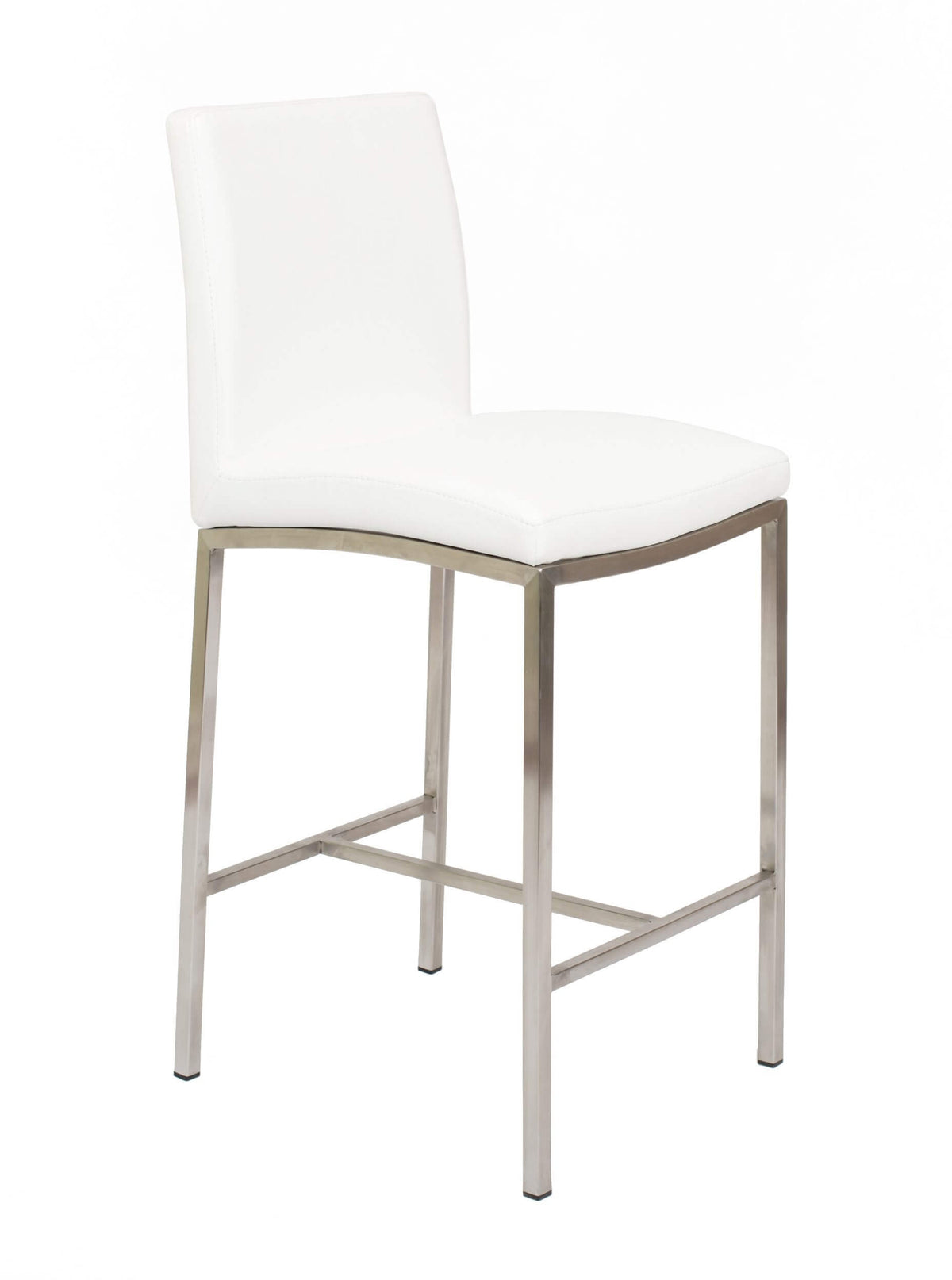 FURNISHINGS MATE ADAM BAR STOOL WHITE SET OF TWO BS 058A-WH-SS