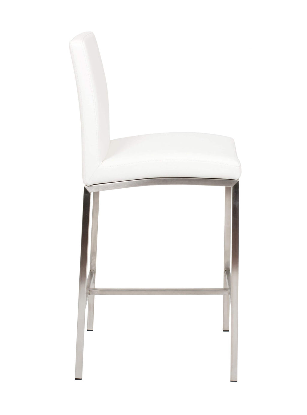 FURNISHINGS MATE ADAM BAR STOOL WHITE SET OF TWO BS 058A-WH-SS
