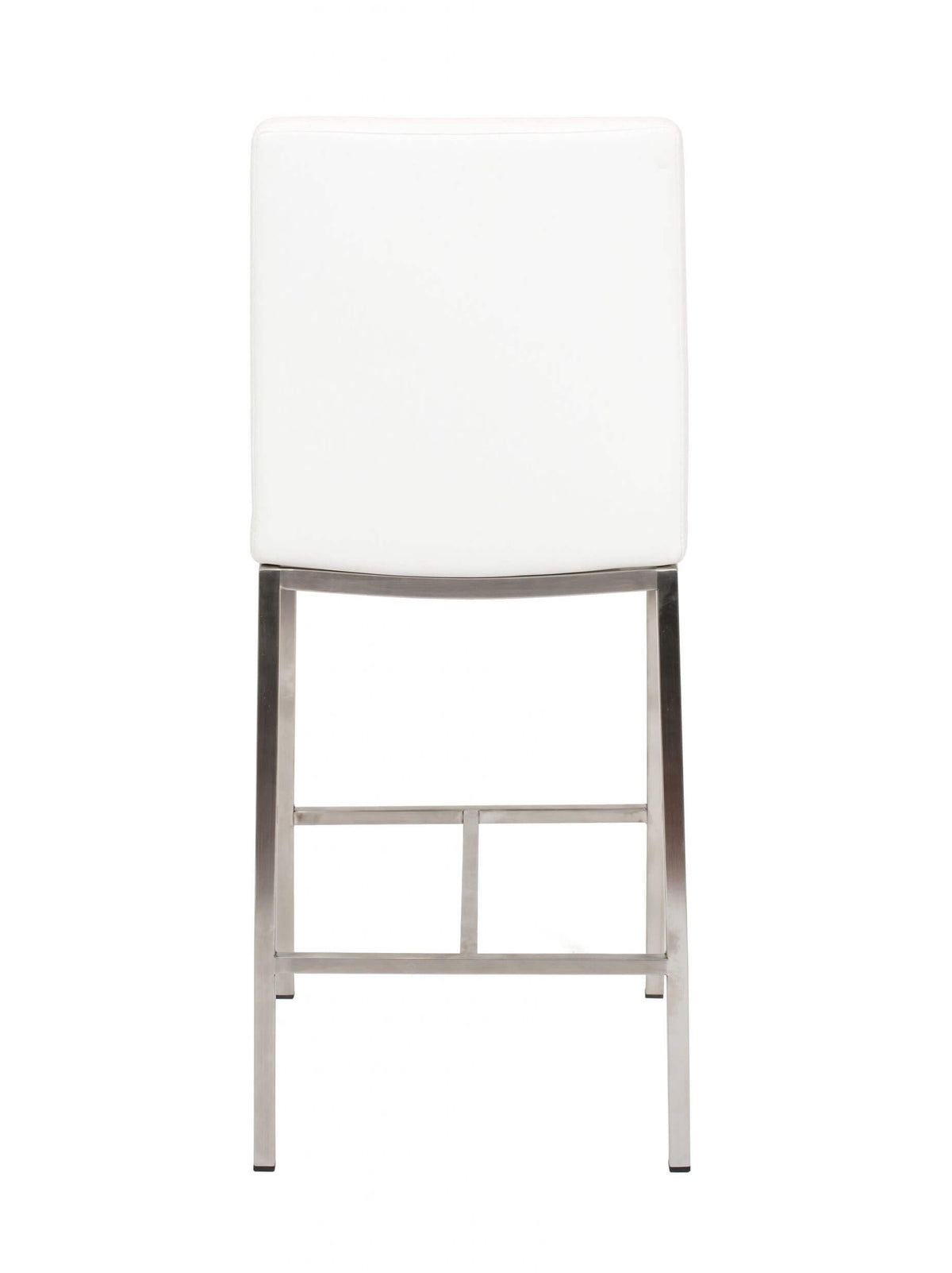 FURNISHINGS MATE ADAM BAR STOOL WHITE SET OF TWO BS 058A-WH-SS